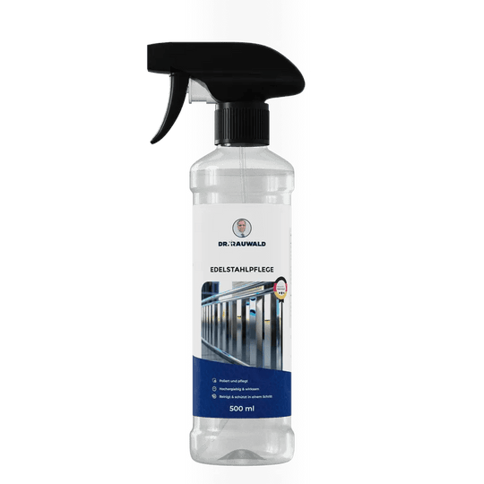 Dr. Rauwald Edelstahlpflege [500 ml] – Reinigung & Schutz für glänzende Oberflächen - Dr. Rauwald - Reinigungsmittel Made in Germany