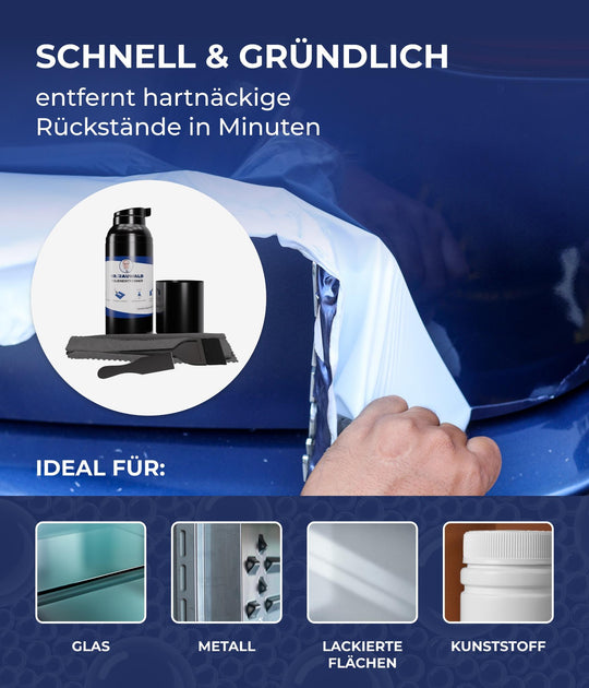 Dr. Rauwald Folienentferner - Set [4 - teilig] – Aufkleber & Folien sicher vom Auto entfernen – Made in Germany - Dr. Rauwald - Reinigungsmittel Made in Germany