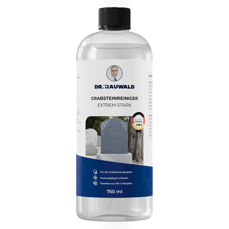 Dr. Rauwald Grabsteinreiniger Extrem Stark [750 ml] - Grabsteine reinigen ohne Tenside oder Lösungsmittel - Dr. Rauwald - Reinigungsmittel Made in Germany