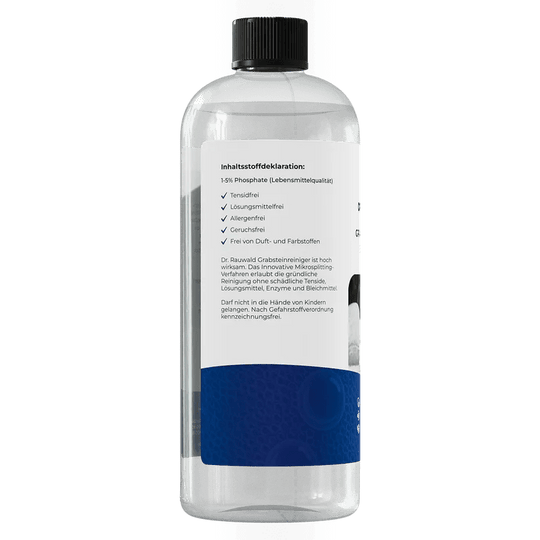 Dr. Rauwald Grabsteinreiniger Extrem Stark [750 ml] - Grabsteine reinigen ohne Tenside oder Lösungsmittel - Dr. Rauwald - Reinigungsmittel Made in Germany