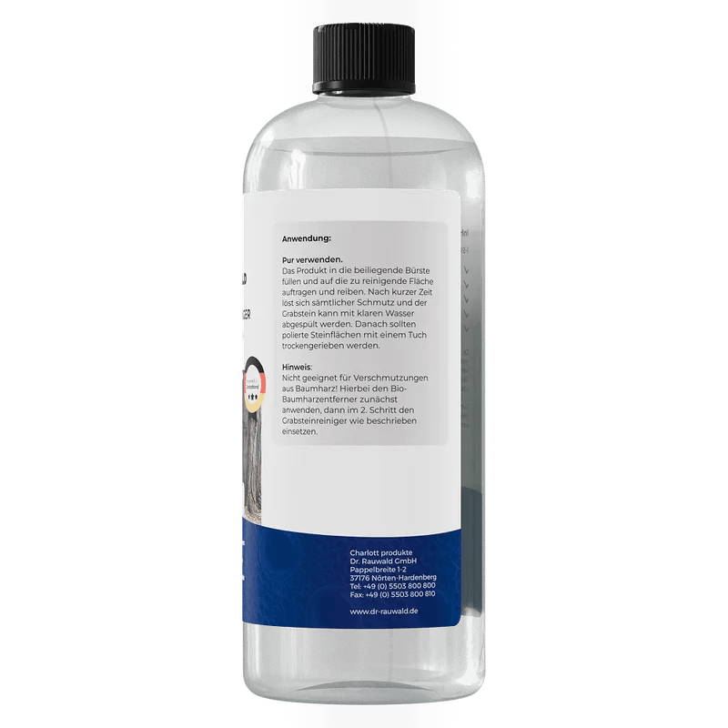 Dr. Rauwald Grabsteinreiniger Extrem Stark [750 ml] - Grabsteine reinigen ohne Tenside oder Lösungsmittel - Dr. Rauwald - Reinigungsmittel Made in Germany