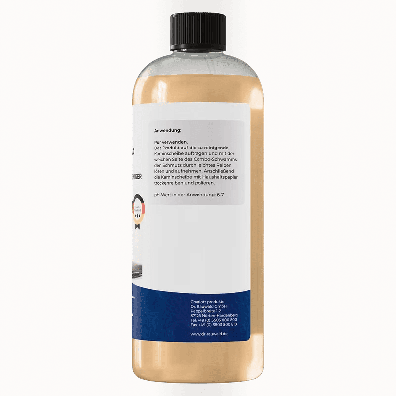 Dr. Rauwald Kaminscheiben - Reiniger [750 ml] – Hochwirksamer Spezialreiniger für Ofen - & Kamin - Glasscheiben - Made in Germany - Dr. Rauwald - Reinigungsmittel Made in Germany