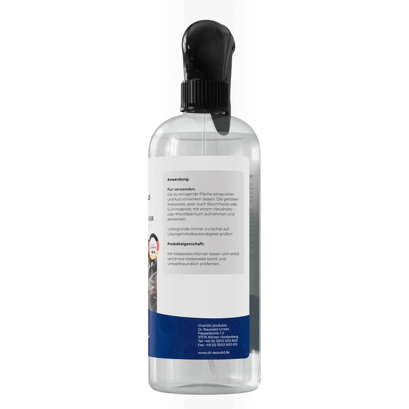 Dr. Rauwald Kleberest - Entferner [750 ml] – Spezial - Löser für Etiketten & Kleber - Dr. Rauwald - Reinigungsmittel Made in Germany
