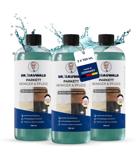 Dr. Rauwald Parkettreiniger Konzentrat [750 ml] – Für streifenfreie Reinigung & langanhaltenden Glanz – Umweltfreundlich & Made in Germany - Dr. Rauwald - Reinigungsmittel Made in Germany