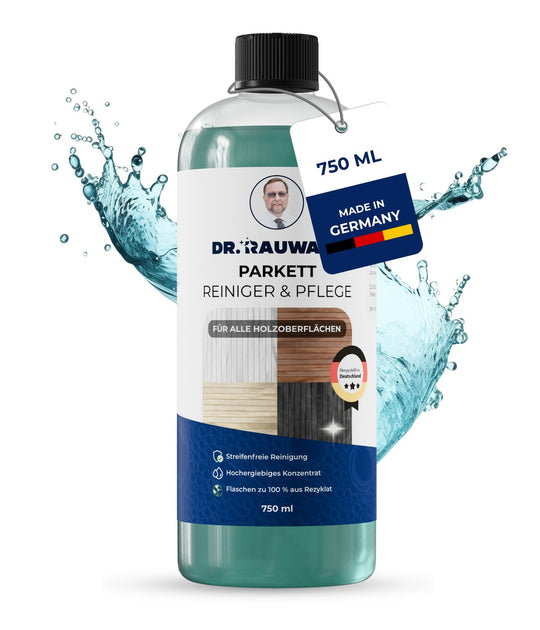 Dr. Rauwald Parkettreiniger Konzentrat [750 ml] – Für streifenfreie Reinigung & langanhaltenden Glanz – Umweltfreundlich & Made in Germany - Dr. Rauwald - Reinigungsmittel Made in Germany
