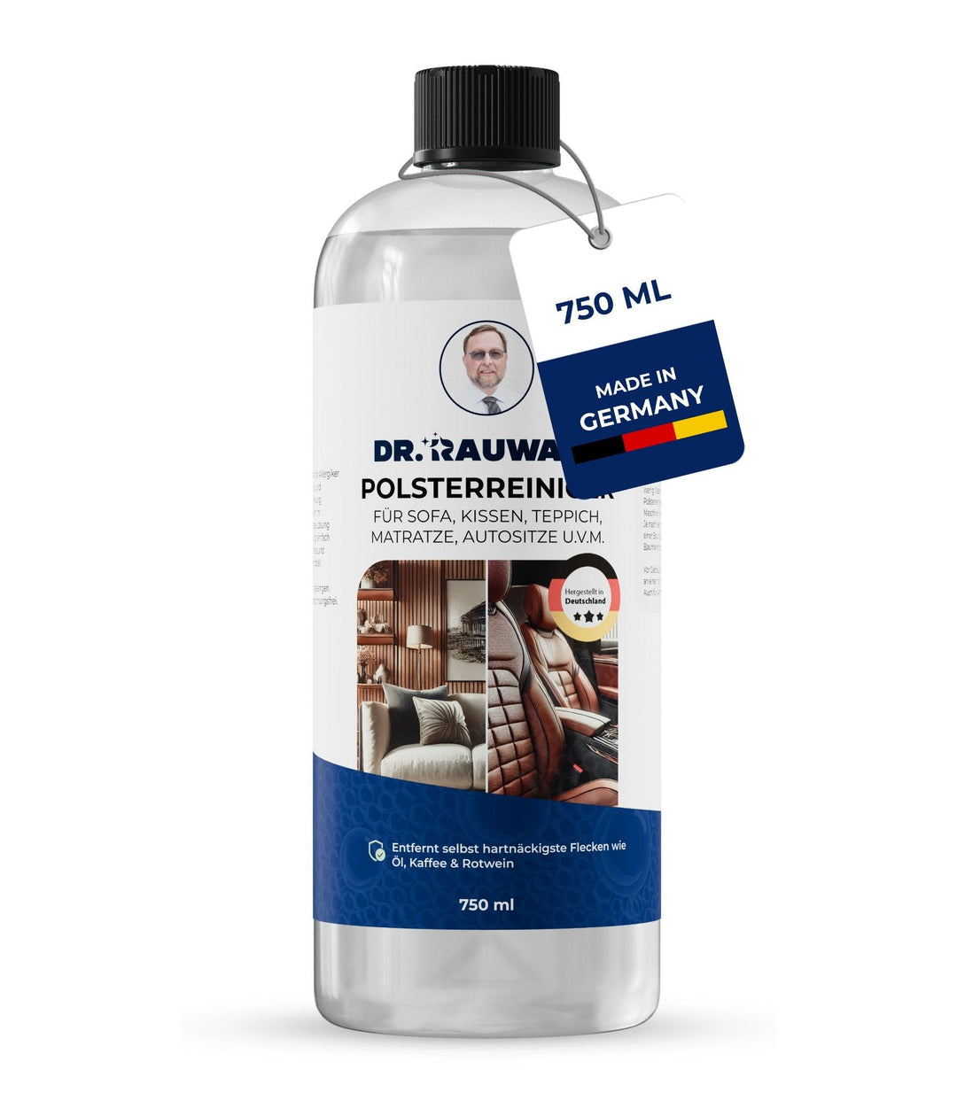 Dr. Rauwald Polsterreiniger [750 ml] – Effektive Fleckenentfernung für Sofa, Teppich, Kissen, Autositze & Matratzen – Umweltfreundlich & geruchsfrei – Made in Germany - Dr. Rauwald - Reinigungsmittel Made in Germany