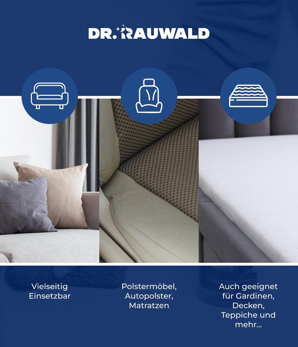 Dr. Rauwald Polsterreiniger [750 ml] – Effektive Fleckenentfernung für Sofa, Teppich, Kissen, Autositze & Matratzen – Umweltfreundlich & geruchsfrei – Made in Germany - Dr. Rauwald - Reinigungsmittel Made in Germany