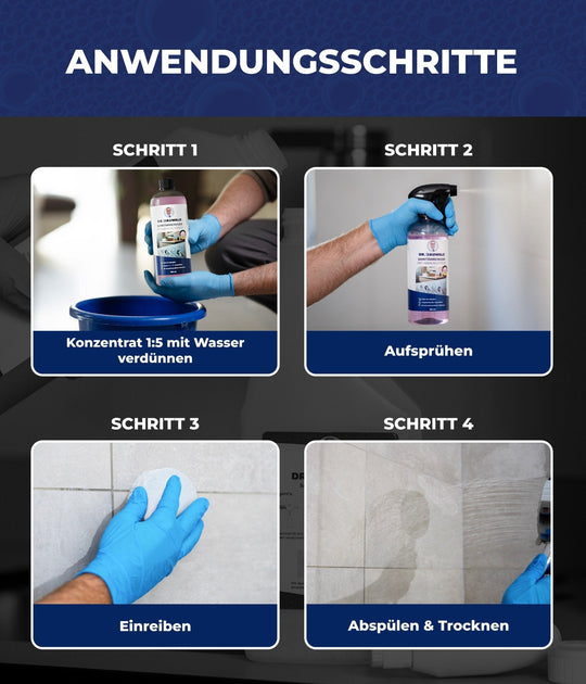 Dr. Rauwald Sanitärreiniger [750 ml] – Badreiniger mit Abperleffekt – Entfernt Kalk & Schmutz mühelos – Umweltfreundlich & gebrauchsfertig – Made in Germany - Dr. Rauwald - Reinigungsmittel Made in Germany