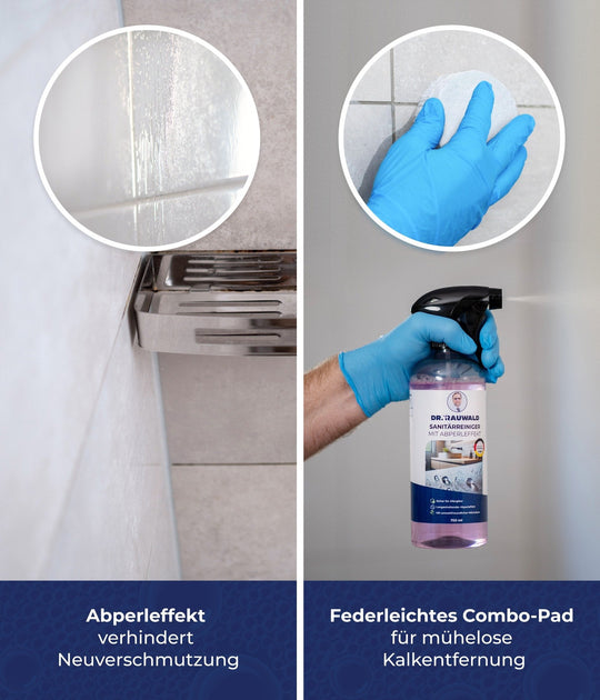Dr. Rauwald Sanitärreiniger [750 ml] – Badreiniger mit Abperleffekt – Entfernt Kalk & Schmutz mühelos – Umweltfreundlich & gebrauchsfertig – Made in Germany - Dr. Rauwald - Reinigungsmittel Made in Germany