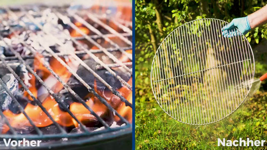 Dr. Rauwald Grillgel – BBQ-Reiniger – Effektiv gegen Grillverschmutzungen – Set mit dosierbarem Silikonpinsel & Handschuhen - Made in Germany - 500 ml